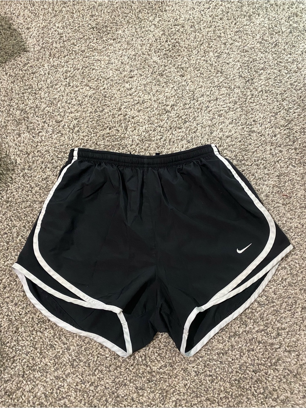 Nike Black Dri-FIT Shorts with White Swoosh